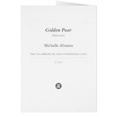 Golden Pear • Michelle Abrams - card (Back)