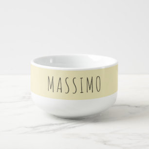 Golden pearl personalized minimalist add own name soup mug