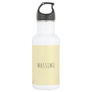 Golden pearl personalized minimalist add own name stainless steel water bottle