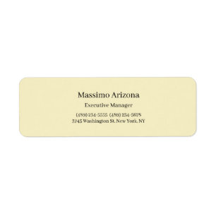 Golden Pearl Plain Professional Modern Minimailst Label