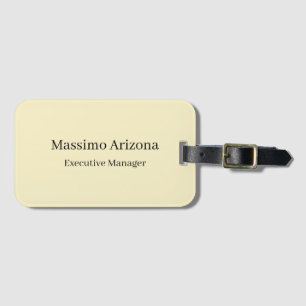 Golden Pearl Plain Professional Modern Minimailst Luggage Tag