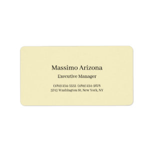 Golden Pearl Plain Professional Modern Minimalist Label