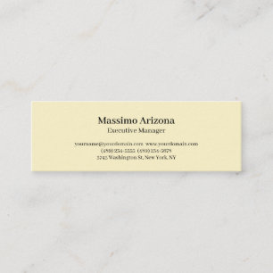 Golden Pearl Plain Professional Modern Minimalist Mini Business Card