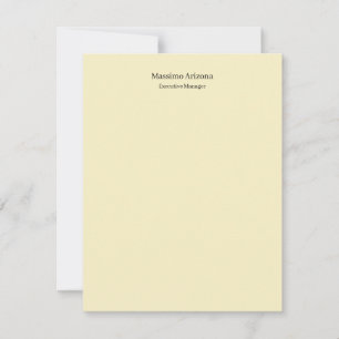 Golden Pearl Plain Professional Modern Minimalist Note Card
