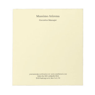 Golden Pearl Plain Professional Modern Minimalist Notepad