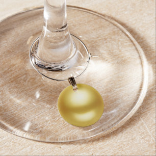 Golden Pearl Wine Charm
