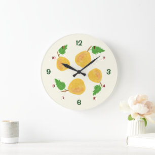 Golden Pears Collection Large Clock