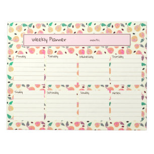 Golden Pears Collection Pink Planner Notepad