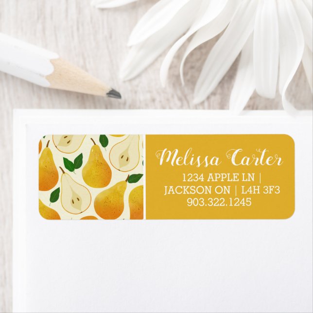 Golden Pears Pattern Label (Insitu)