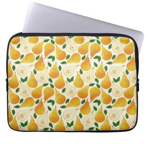 Golden Pears Pattern Laptop Sleeve