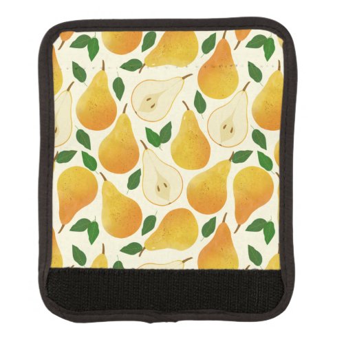 Golden Pears Pattern Luggage Handle Wrap