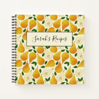Golden Pears Pattern Notebook