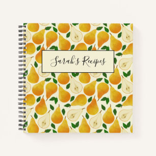 Golden Pears Pattern Notebook