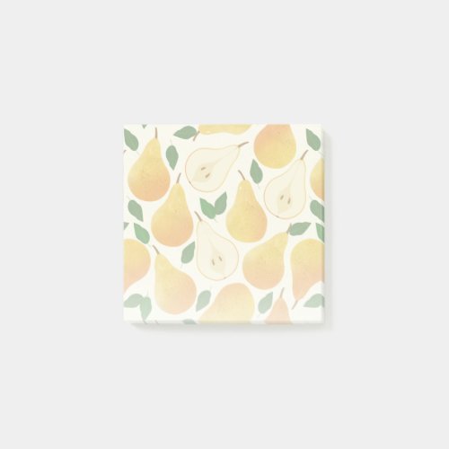 Golden Pears Pattern Post_it Notes