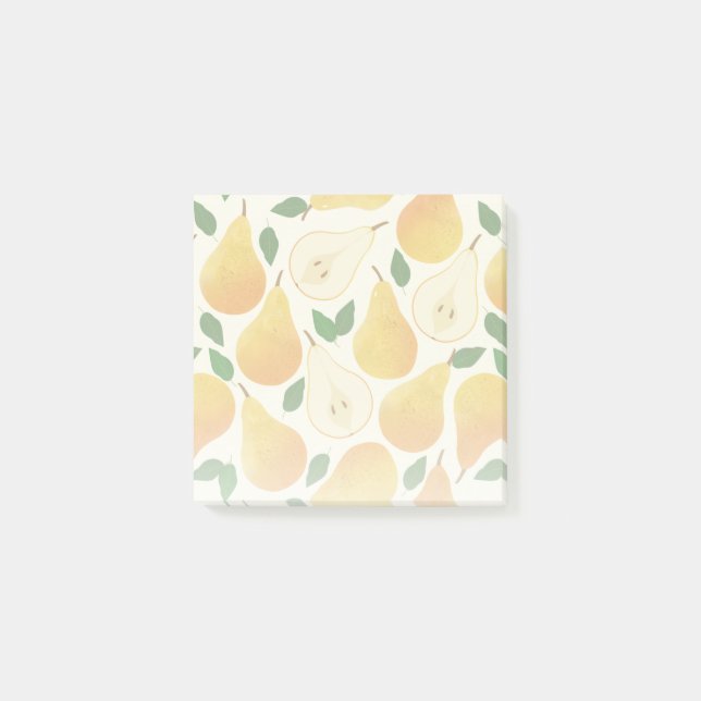 Golden Pears Pattern Post-it Notes (Front)