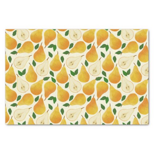 Golden Pears Pattern Tissue Paper