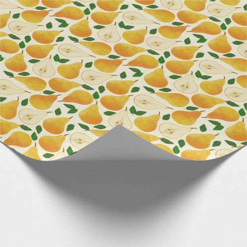 Golden Pears Pattern Wrapping Paper