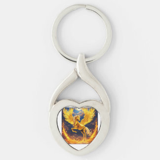 Golden pegasus Horse Key chain