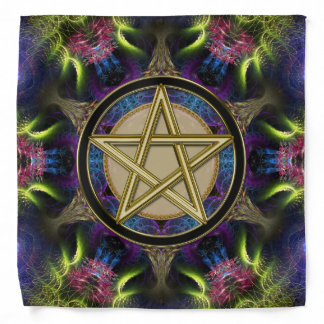 Golden Pentacle Magick Cloth Bandana
