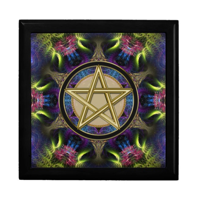 Golden Pentacle Magick Fractals Gift Box (Front)