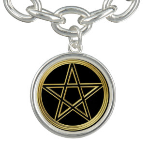 Golden pentagram bracelet