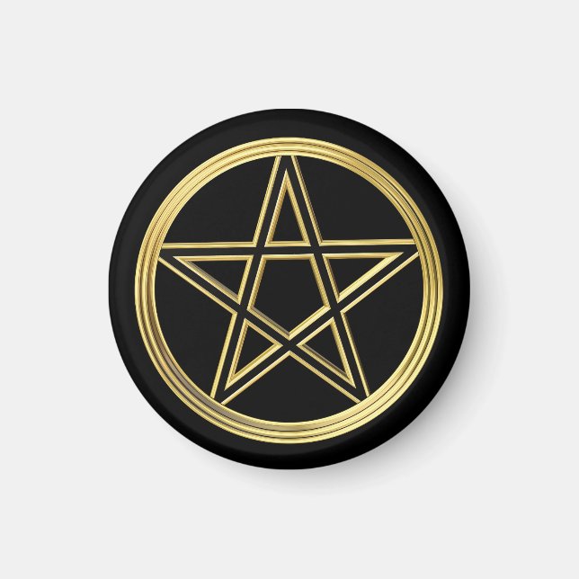 Golden pentagram magnet (Front)