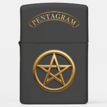 Golden Pentagram Occult Symbol
