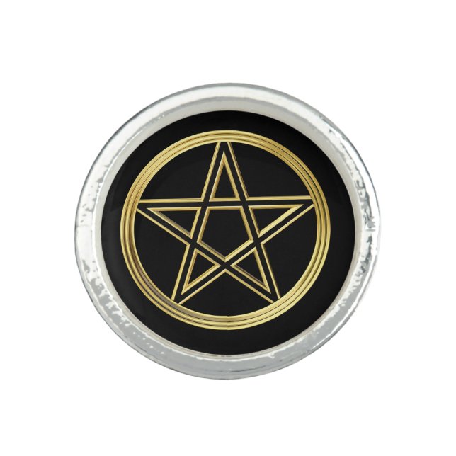 Golden pentagram ring (Front)