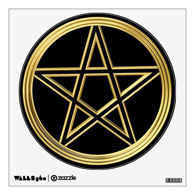 Golden pentagram wall sticker (Front)