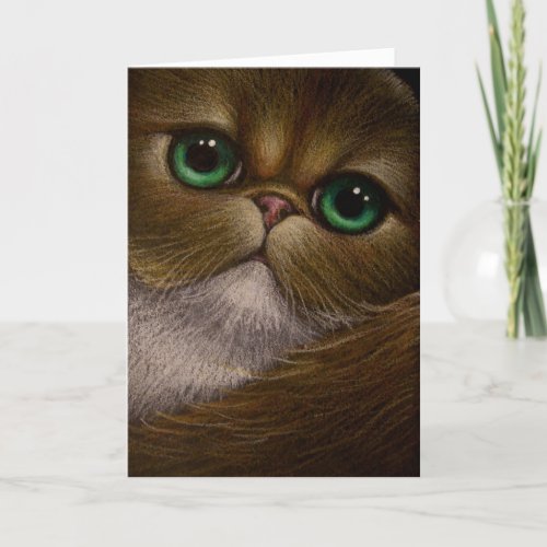 GOLDEN PERSIAN CAT Card