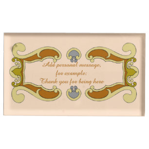 Golden Personalised Place Card Holder