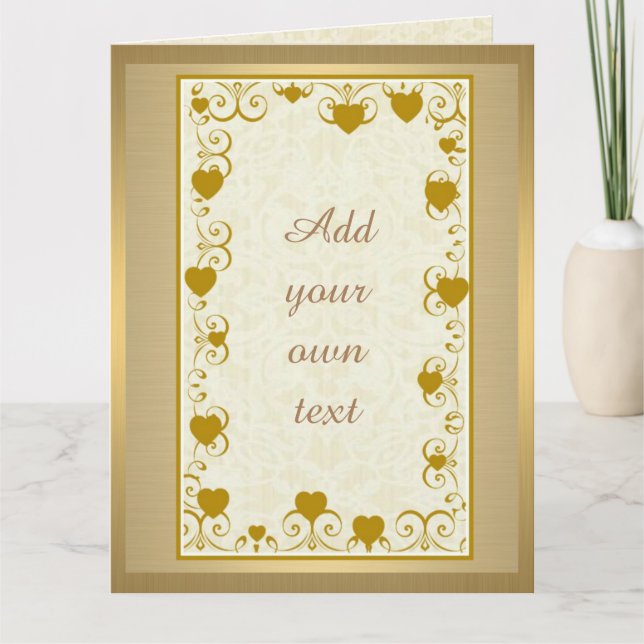 Golden Personalized Greeting Card (Front)