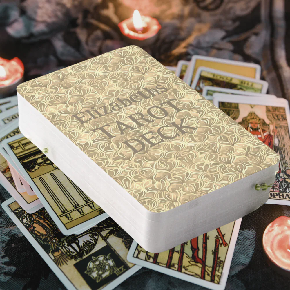 Golden Personalized Name Rider Waite Tarot Cards