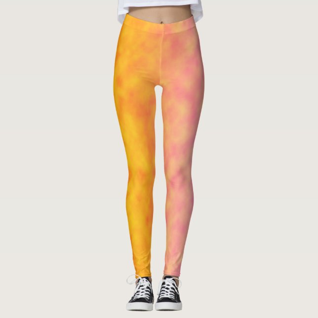 Golden Petal Mirage Leggings (Front)