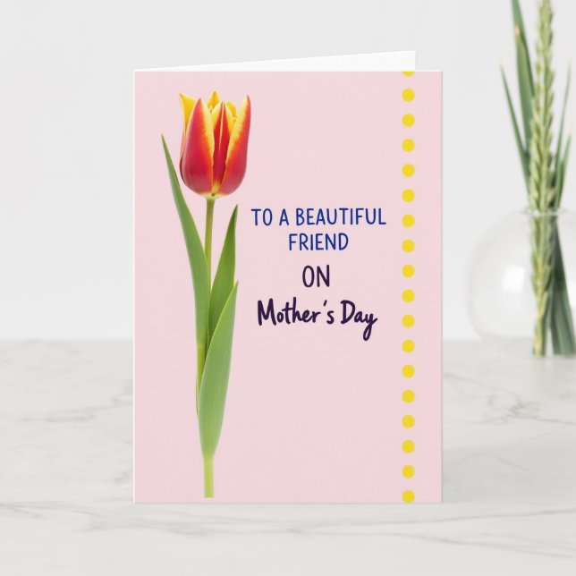 Golden Petal Mothers Day Card (Front)