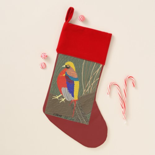 Golden Pheasant Christmas Stocking