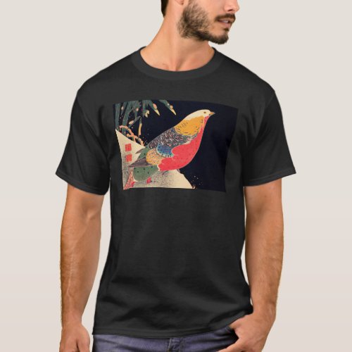 Golden Pheasant in the Snow by Ito Jakuchu T_Shirt