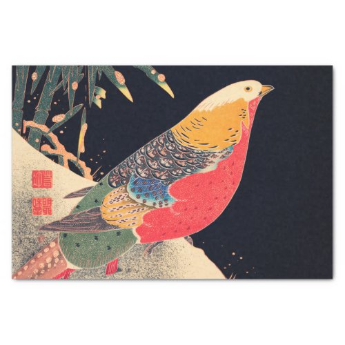 Golden Pheasant in the Snow by Ito Jakuchu Tissue Paper