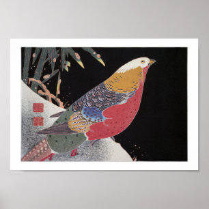 Golden Pheasant in the Snow, Jakuchū Poster