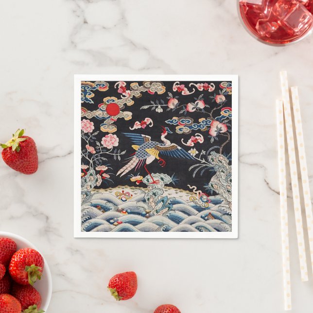 Golden Pheasant & Quing Dynasty /imperial China Napkins (Insitu)
