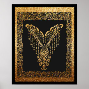 Golden Phoenix Elegance Poster