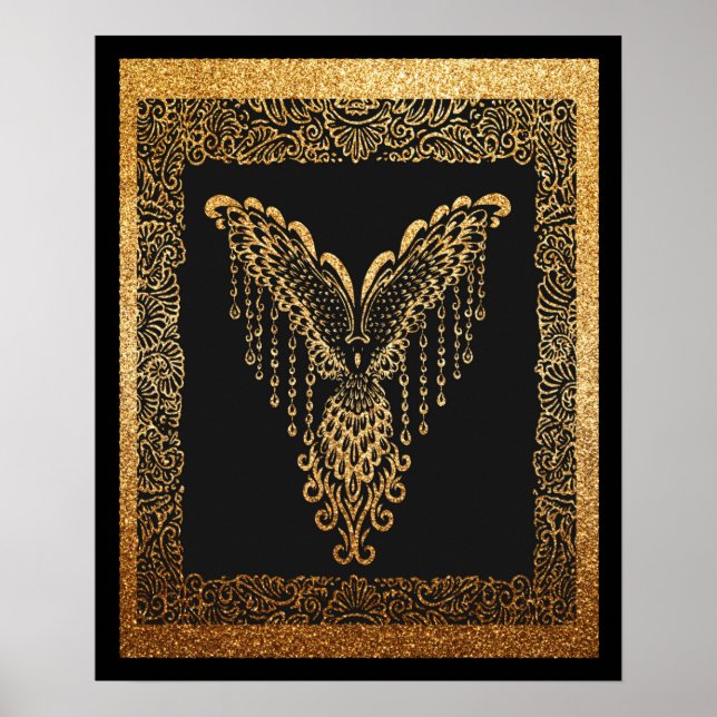 Golden Phoenix Elegance  Poster (Front)