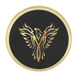 Golden Phoenix Gold Finish Lapel Pin