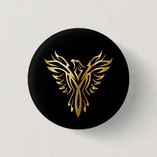 Golden Phoenix Pinback Button