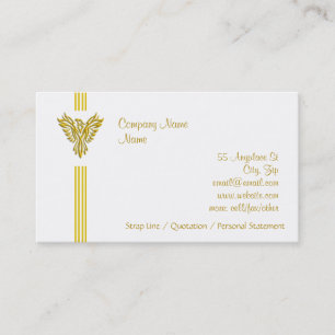 Golden Phoenix Rising - clean, everyday design Business Card