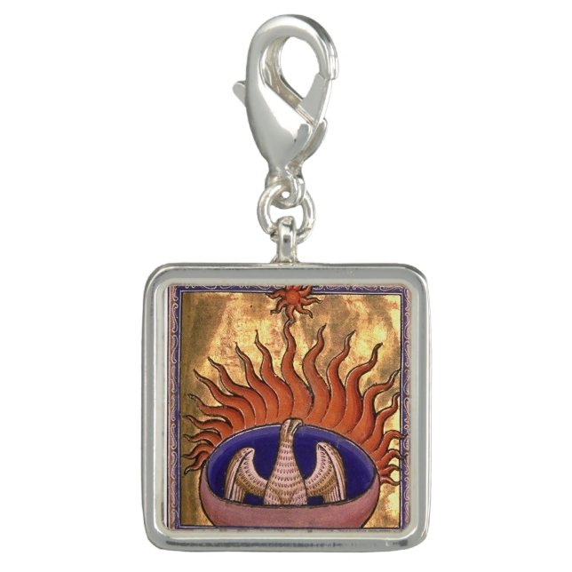 Golden Phoenix Rising From the Ashes Charm (Front)