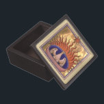 Golden Phoenix Rising Wedding Ring Gift Box<br><div class="desc">Legendary phoenix bird surrounded by burning flames and flying up out of a crucible of ashes to the stars above. In mythology, the phoenix bird lived for 1400 years before regenerating and so became a symbol of rebirth and the cycles of life where the new generation is borne from all...</div>