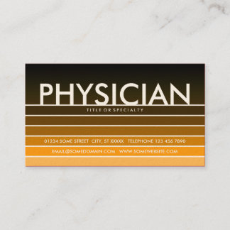 golden PHYSICIAN swatch Business Card
