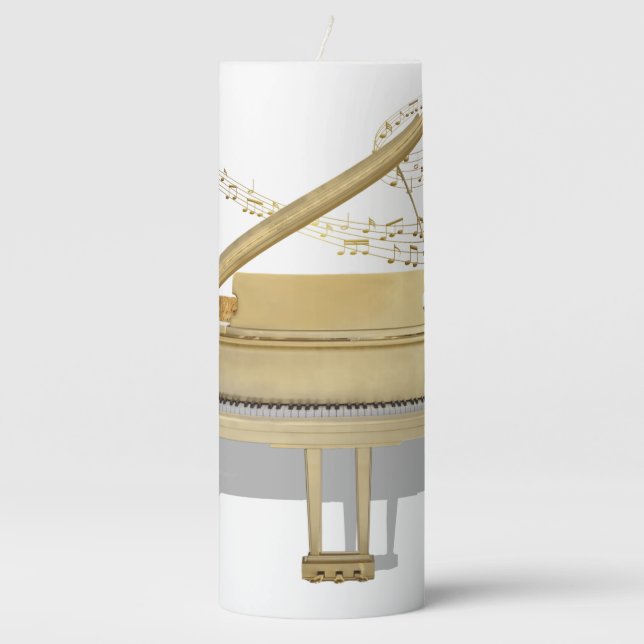 Golden Piano Candle (Front)