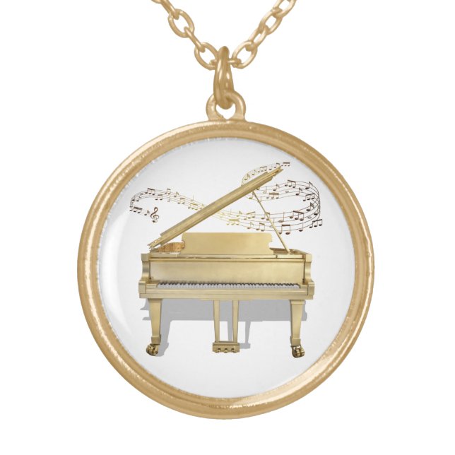 Golden Piano Necklace (Front)